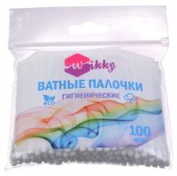 Миниатюра: Ватные палочки 100шт полиэтилен WIKKY