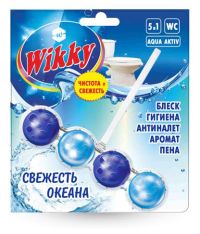 Миниатюра: Освежитель для унитаза 4 шарика подвеска Свежесть океана WIKKY