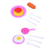 Миниатюра: Набор игровой, посудка с продуктами, кукольный завтрак, PP, ABS, 16х3,5х22 см