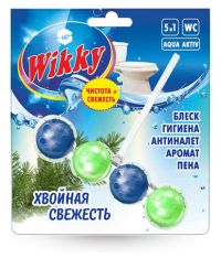Миниатюра: Освежитель для унитаза 4 шарика подвеска Хвойная свежесть WIKKY