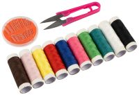 Миниатюра: Набор швейный (10 катушек + ножницы + иголки 16шт, длина нити 18м)
