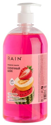 Миниатюра: Мыло жидкое 1000мл Rain Sound of Rain антибактер Солнечный шелк Дозатор (12)