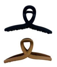 Миниатюра: Заколка-краб 11см, Капля матовая, черная
