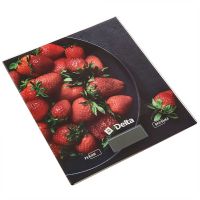 Миниатюра: Весы кухонные эл. 5кг, стекло, 20*18см, LCD-дисплей, автообнул,автооткл. Василиса Клубнички