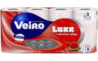 Миниатюра: Туалетная бумага 3сл 8 рулонов VEIRO LUXX Арбуз