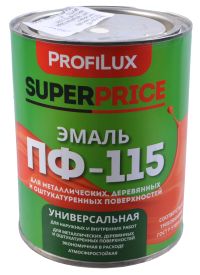 Миниатюра: Эмаль ПФ-115 0,9кг белая универсальная алкидная матовая SUPERPRICE (14)@