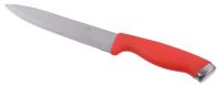 Миниатюра: Нож кухонный нерж. 15см (L260мм c ручкой) (универсальный), пласт. ручка, цвет микс@