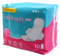 Миниатюра: Прокладки гигиен. 10шт TOP BEAUTY PARIS ULTRA Econom 4капли