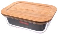 Миниатюра: Контейнер стекло 640мл, бамбуковая крышка, прямоугольный BAMBOO TOUCH