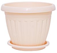 Миниатюра: Кашпо пласт. 2,5л, с поддоном Баргузин бежевое (15)