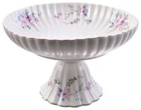 Миниатюра: Ваза сервировочная на ножке 25см фарфор