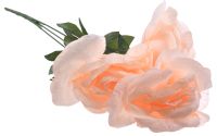 Миниатюра: Цветы искусственные Букет Роза 3гол. 62см кремовая  B-3-Roz-1@