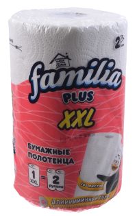 Миниатюра: Полотенца бумажные 2сл 1шт XXL FAMILIA PLUS белый
