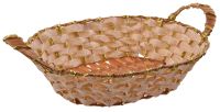 Миниатюра: Корзина пласт. 34*24*8см плетеная, с ручками