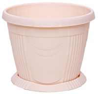Миниатюра: Кашпо пласт. 5л, с поддоном Селенга бежевое (10)