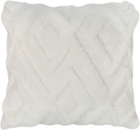 Миниатюра: Наволочка декоративная 45*45см фланелевая, молочная, на молнии Ромб
