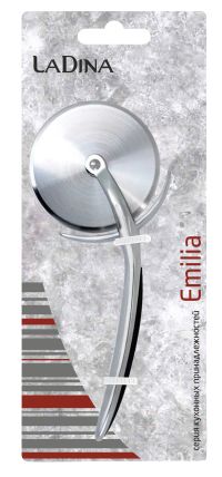 Миниатюра: Нож для пиццы (пиццерез) нерж., нерж. ручка EMILIA