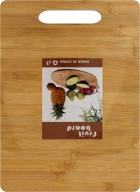 Миниатюра: Доска разделочная бамбук 23,5*33,5*1см, с проруб. ручкой