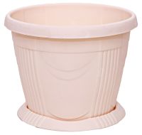 Миниатюра: Кашпо пласт. 7л, с поддоном Селенга бежевое (5)