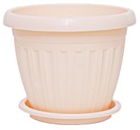 Миниатюра: Кашпо пласт. 6,5л, с поддоном Баргузин бежевое (8)