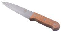 Миниатюра: Нож кухонный нерж. 18см (L29,5см общая), дер. ручка клепаная