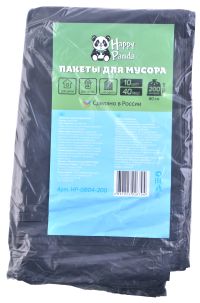 Миниатюра: Мешки для мусора 180л 10шт (1300*800*0,08мм), хозяйственные, черные @