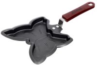 Миниатюра: Сковорода-мини сталь 140*270мм, пласт. ручка а/п Marmiton Бабочка