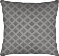 Миниатюра: Наволочка декоративная 45*45см бархат, серая, на молнии, односторонняя Ромб