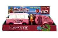 Миниатюра: Набор для куклы (Автодом + куколка + трейлер + аксессуары) 39*19см коробка SG-29087
