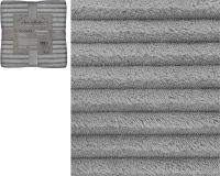 Миниатюра: Покрывало фланелевое 200*220см, 250гр/м2 Полоска серо-бежевый