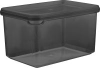 Миниатюра: Банка для сыпучих продуктов пласт. 0,55л Plast Team BLACK прямоугольная