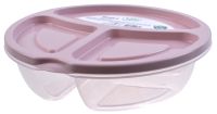 Миниатюра: Контейнер пласт. 0,6л, 3 секции, пласт. крышка SMART розовый