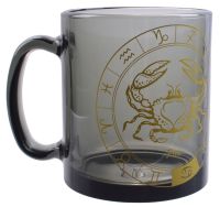 Миниатюра: Кружка 300мл стекло Знаки зодиака графит, в подарочной упаковке (12)