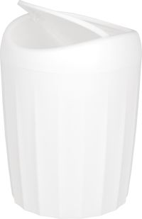 Миниатюра: Контейнер для мусора пласт. 1,1л (116*116*153мм), крышка поворотная Keeplex RocknR белое облако