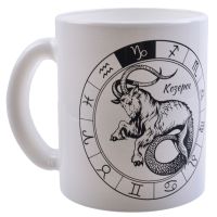 Миниатюра: Кружка 300мл стекло Знаки зодиака черно-белая (12)