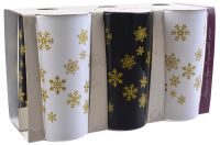 Миниатюра: Набор стаканов 6шт 230мл стекло Снежинки золотые, черно-белый (6)