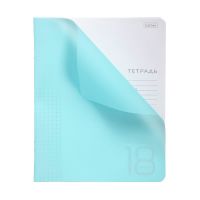 Миниатюра: Тетрадь 18л клетка ХАТ пластик.обл. Голубая