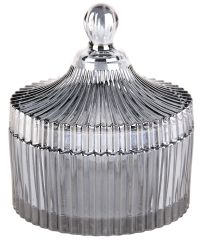 Миниатюра: Ваза сервировочная с крышкой 10*11,5см стекло