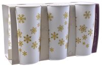 Миниатюра: Набор стаканов 6шт 230мл стекло Снежинки, бело-золотой (6)