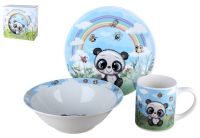 Миниатюра: Набор детский 3пр Панда и бабочки (12)