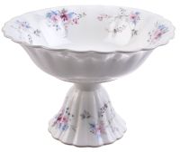 Миниатюра: Ваза сервировочная на ножке 25см фарфор