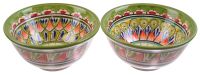 Миниатюра: Миска 15,5см (Коса) Риштан зеленая