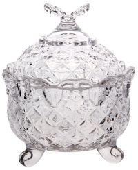 Миниатюра: Ваза сервировочная с крышкой 11*14см стекло