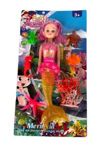 Миниатюра: Русалка + аксессуары 34*19см / блистер 818-10