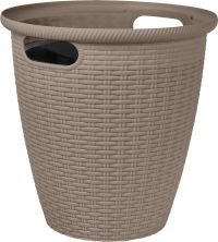 Миниатюра: Кашпо пласт. 50л (470*470*470мм), с внутренним горшком 27л InGreen Rattan французский платан