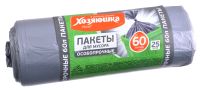 Миниатюра: Мешки для мусора 60л 25шт 9мкм Хозяюшка