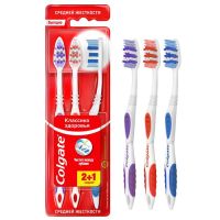 Миниатюра: Зубная щетка набор 3шт средняя жесткость Классика Colgate