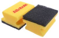 Миниатюра: Губка для посуды 2шт, абразив с песчаными частицами Attribute GLOW