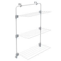 Миниатюра: Сушилка для белья мет. 11м 595*330*910мм, навесная, 3 яруса, макс. нагрузка 10кг, белая