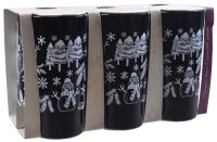 Миниатюра: Набор стаканов 6шт 230мл стекло Новогоднее настроение, черно-белый (6)